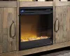 Ashley Furniture W100-02 Entertainment Accessories - Fireplace Insert Glass/Stone - Black