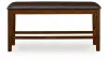 Ashley Furniture D594-09 Ashley Furniture D594-09 Ralene - Double Counter Height Upholstered Bench - Medium Brown