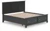 Ashley Furniture B687B19 Ashley Furniture B687B19 Lanolee - King Panel Storage Bed - Black