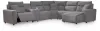 Ashley Furniture 65906S6 Ashley Furniture 65906S6 Modmax II - 6-Piece Power Reclining Sectional With RAF Press Back Power Chaise And Сonsole - Salt And Pepper