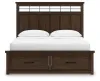Ashley Furniture B849B5 Ashley Furniture B849B5 Taffenbrook - California King Panel Storage Bed - Medium Brown