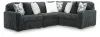 Ashley Furniture 98105S26 Ashley Furniture 98105S26 Midnight-Madness - 4-Piece Sectional - Gunmetal
