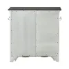 Liberty Furniture 417-PF1000 Allyson Park - Pet Feeder - Wirebrushed White / Charcoal