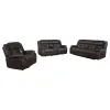 CoasterEveryday 651354-S3 Greer - 3 Piece Upholstered Reclining Sofa Set - Brown