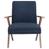 CoasterEssence 905415 Cheryl - Upholstered Wood Arm Accent Chair - Dark Blue