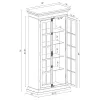 CoasterElevations 910187 Toni - 2 Door Wood Tall Storage Cabinet - Distressed White
