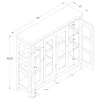 CoasterEssence 950306 Sable - 4 Door Wood Accent Storage Display Cabinet - Off White