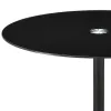 Coaster Fine Furniture 709687 Ganso - Round Metal End Table With Tempered Glass Top - Black
