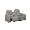 New Classic L3183A-25P2-LGY Breckenridge II - Console Loveseat With Power Headrest & Footrest - Light - Gray