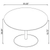 Coaster Fine Furniture 709688-S2 Ganso - 2 Piece Round Glass Top Coffee And End Table Set - Black