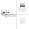New Classic 02-044W-24N New Classic 02-044W-24N Tamarack - Western King 4 Piece Bedroom Set (Bed, Dresser, Mirror, Nighstand) - White
