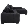 Coaster Fine Furniture 511061B1 Octavia - LAF Sofa With Pillow, Box 1 of 2 - Black