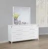 Coaster Fine Furniture 225073M Gracemont - 8-Drawer Bedroom Dresser With Mirror - White