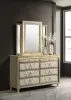 Coaster Fine Furniture 222663M Lorient - 8-Drawer LED Dresser With Mirror - Ivory And Camel