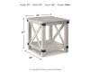 Ashley Furniture T929-3 Carynhurst - Rectangular End Table - Whitewash