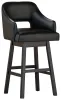 Ashley Furniture D380-930 Ashley Furniture D380-930 Tallenger - Tall UPH Swivel Barstool(Set of 2) - Black / Dark Brown