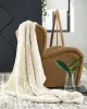 Ashley Furniture A1001060 Chaddon - Throw (Set of 3) - Ivory