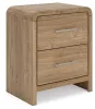 Ashley Furniture PCB1121-92 Gramburg - Two Drawer Night Stand - Warm Natural Brown