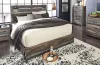 Ashley Furniture B211B54 Drystan - King Panel Bed With 4 Side Drawers - Brown / Beige