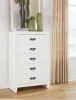 Ashley Furniture B427/31/36/46/82/97 Ashley Furniture B427/31/36/46/82/97 Binterglen - 5 Pc. - Dresser, Mirror, Chest, King Panel Bed - White