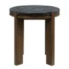 ACME LV06886 Estella - End Table With Natural Marble Top - Black Top & Walnut