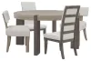 Pulaski Furniture P402230-KIT57 Pulaski Furniture P402230-KIT57 Anderson Park - Round Dining Table With 2 Klismos Dining Chairs And 2 Upholstered Side Chairs - Moose Trail / Frontier Brown