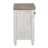 Liberty Furniture 824-BR61 Heartland - 1 Drawer Nightstand With Charging Station - Antique White / Tobacco Tops