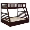 CoasterEssence 460184 Ashton - 2-Drawer Wood Twin Over Full Bunk Bed - Cappuccino