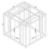 CoasterEssence 723607 Adri - Rectangular Glass Top Side End Table - Matte Brass