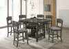 Furniture of America CM3733GY-RPT-TABLE Stacie - Counter Height Round Dining Table - Gray