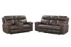 New Classic 22-U1798-2PM New Classic 22-U1798-2PM Quade - P1 2 Piece Power Footrest Sofa & Loveseat - Dark Brown