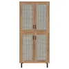 Coaster Fine Furniture 950440 Teller - 4-Door Tall Shoe Storage Cabinet - Natural Oak