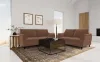 Coaster Fine Furniture 552101-S2 Selma - 2 Piece Velvet Upholstered Crescent Arm Sofa Set - Rust