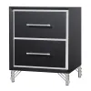 New Classic B1891-040 Ava - 2 Drawer Nightstand - Ebony