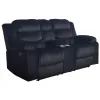 New Classic U1816-25-BLK Willow - Console Loveseat With Dual Recliners - Black