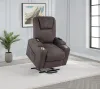 Coaster Fine Furniture 610463P Louie - Chenille Upholstered Power Lift Massage Chair - Brown