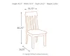 Ashley Furniture D596-01 Haddigan - Dining UPH Side Chair (Set of 2) - Dark Brown