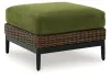 Ashley Furniture P572-814 Horizon Hall - Ottoman With Cushion - Brown / Green