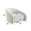 ACME AC03813 ACME AC03813 Zoey - Accent Chair With Swivel - White & Gray Two Tone