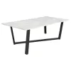 CoasterEssence 193781 Mayer - Rectangular Faux Marble Dining Table - White