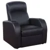 CoasterEssence 600001 Cyrus - Upholstered Track Arm Recliner - Black