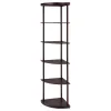 CoasterEveryday 800279 Bonwick - Wood 5-Shelf Corner Bookshelf - Cappuccino