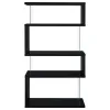 CoasterEveryday 800340 Emelle - 4-Shelf Glass Panel Bookshelf - Black
