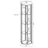 CoasterEveryday 950276 Zahavah - 4-Shelf Hexagonal Clear Glass Curio Cabinet - Black