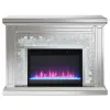 CoasterElevations 991048 Gilmore - Mirrored Freestanding Electric Fireplace - Silver