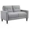 Coaster Fine Furniture 506781-S2 Bowen - 2 Piece Upholstered Track Arm Tufted Sofa Set - Gray