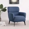 Coaster Fine Furniture 903083 Andrea - Upholstered Crecent Arm Accent Chair - Blue
