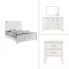 New Classic 00-677W-34N New Classic 00-677W-34N Andover - 5/0 Queen 4 Piece Bedroom Set (Bed & Dresser & Mirror & Nightstand) - White