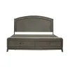 Liberty Furniture 805-BR-KPBS Avalon - King Panel Storage Bed - Burnished Beige