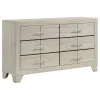 Coaster Fine Furniture 225063 Trenton - 6-Drawer Bedroom Dresser - Rustic Cream